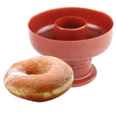 1 PC DIY Donuts Maker Cetakan Plastik Food Kelas Donat Maker Pemotong Kue Fondan Makanan Penutup Toko Roti Cetakan Keuken accesoires-Internasional