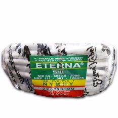 1 Roll Eterna 2 x 0.75 Serabut Kabel Putih