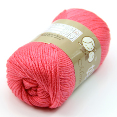 1 Unting 50g Kualitas Tinggi Katun Sutra Alam Halus Benang Rajutan Baju Hangat Bayi Of Watermelon Merah