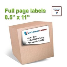 100 Halaman Penuh Pengiriman Label-Label Heavyweight untuk Semua Laser Printer Inkjet, 8.5x11 Inch Label, Secara Vertikal Slitted Di Belakang untuk Sederhana Peeling-Matte Putih-heets-Intl