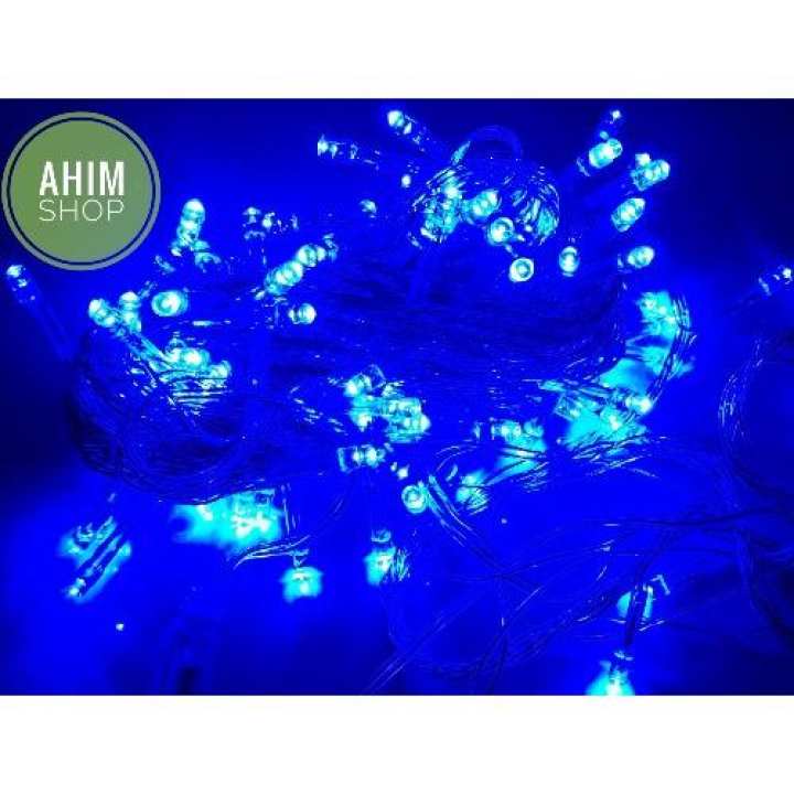 100 Lampu Hias LED Blue Light 10 Meter Dekorasi Festival 