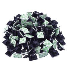 100 Pieces Adhesive Cable Clips Wire Clips Cable Wire Management Wire Holder Cable Clamps Cable Tie Holder for Car, Office and Home - intl