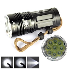 10000 LM 9T6 9x CREE XM-L T6 LED Flashlight Torch Lamp 3 Modes 18650 - intl