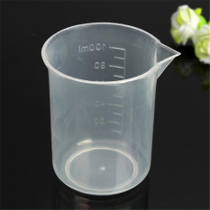 100 ML Dapur Uji Laboratorium Mengukur Cangkir Gelas Plastik Wadah-ต่างประเทศ