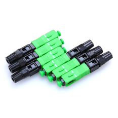 100 Buah Serat Optik Yang Tertanam Konektor SC-perakitan Yang Cepat dan Dingin untuk APC Singlemode FTTH Kabel Adaptor (hijau)