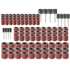 102 Pcs Rotary Pengamplasan Band Drum Kit W/Mandrels 1/2 3/8 1/4 120 Grit Untuk-Intl