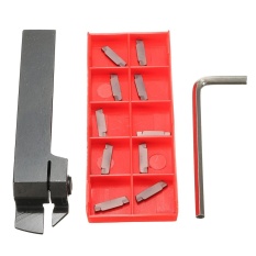 10 Pcs 2,0mm Karbida + MGEHR1616-2 Perpisahan Off Bubut Balik Alat Pemegang