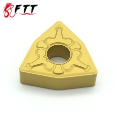 10 Pcs Eksternal Turning Tools WNMG080408 TM 9025 Wolfram Karbida Sisipan CNC Alat-Intl