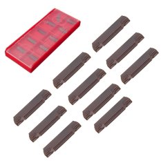 10 Pcs MGMN200-G LDA 2mm Steel Grooving Perpisahan Carbide Insert Alat Pemotong Kit-Intl