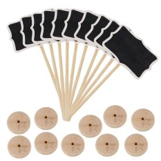 10 Pcs Mini Blackboard Papan Tulis Rectangle dengan Sudut Pernikahan Meja Nomor Tanda Hitam-Intl