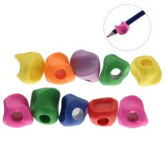 10 Pcs Silicone Pen Gripper Pensil Grip Crossover Writing Aid Bandung Photo: “-anak Anak-anak Pekerjaan Rumah Menggambar (Acak Warna Sprei
