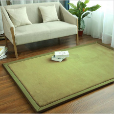 120x200 Cm Jepang Tatami Lantai Carpet Thicken Lembut Karpet untuk Kamar Tidur Ruang Tamu Anak-anak Merangkak Bantal Meja Teh Sofa Mats (Olive Green) -Intl