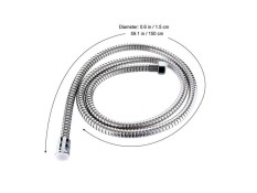 1.5M Flexible Shower Hose Stainless Steel Bathroom Heater Water Head Pipe - intl