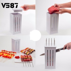 16 Lubang Daging Tusuk Sate Kebab Maker BBQ Kabob Maker Kabob Maker Box Mesin Beef Meat Maker dengan 32 Tusuk Sate Bambu -Intl