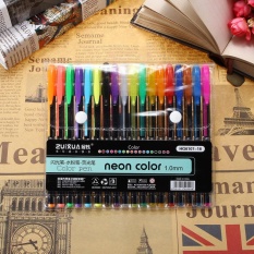 18x Warna Gel Pen Glitter Scrapbooking Pena Tinta Dewasa Lukisan Kerajinan Seni-Intl