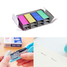 1 Pack 12mm Creative Colorful Staples Stainless Steel Perlengkapan Pengikat Kantor-Intl