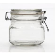 1pc - 500ml Toples Kaca Hermetico : Penutup berpengait / kait
