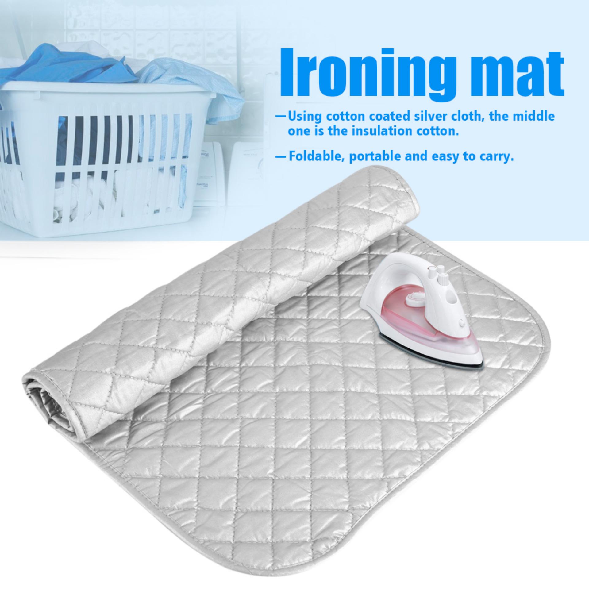 1 PC Portable Dapat Dilipat Setrika Katun Mat Silver Laundry Pad Penggunaan Rumah Tangga (48*85 Cm)-Intl