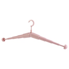 1 PC Ditarik Portabel Plastik Non-Slip Rak Gantung Gantungan Pakaian Bepergian (Merah Muda)-Intl