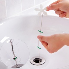 1X Berguna Shower Drain Hair Catcher Tiriskan Rantai Remover Rambut, 44 Cm/17 Inci,-Intl