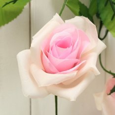 2.4 M Plastik Sutra Kain Rose Bunga Ivy Tanaman Merambat Gantung Garland Pernikahan Dekorasi Rumah Berwarna
