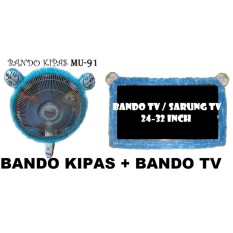 2 in 1 BANDO KIPAS + BANDO TV ( KIPAS , TV ) Karakter DORAEMON Biru Aksesoris KIPAS + Aksesoris TV / Sarung KIPAS + Sarung TV / Bandana KIPAS + Bandana TV