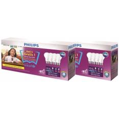 2 PAKET - 8 Buah Lampu Bohlam Bulb LED Philips 10.5W - Cool Day Light Putih - 10.5 Watt (1 paket isi 4 pcs)