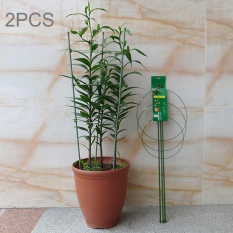 2 Pcs Climbing Rotan Tanaman Holder Round Berbentuk Tanaman Merambat Hijau Rak Bunga Menanam Tanaman Stand Rack Pot Bunga Stent dengan 3 Cincin Besi, Tinggi: 75 Cm-Intl