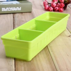 2 Pcs Lemari Laci Sendok Garpu Organizer Kotak Penyimpanan Sendok Garpu Bekas Peralatan Dapur Kuning-Intl