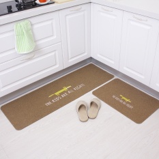 2 Pcs/set Dapur Mats Panjang Minyak Anti-slip Bantalan Penyerap Kebersihan Pintu Tikar Kamar Tidur Karpet 40x60 Cm + 40x120 Cm-Intl