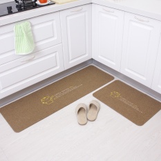 2 Pcs/set Dapur Mats Panjang Minyak Anti-slip Bantalan Penyerap Kebersihan Pintu Tikar Kamar Tidur Karpet 40x60 Cm + 40x120 Cm-Intl