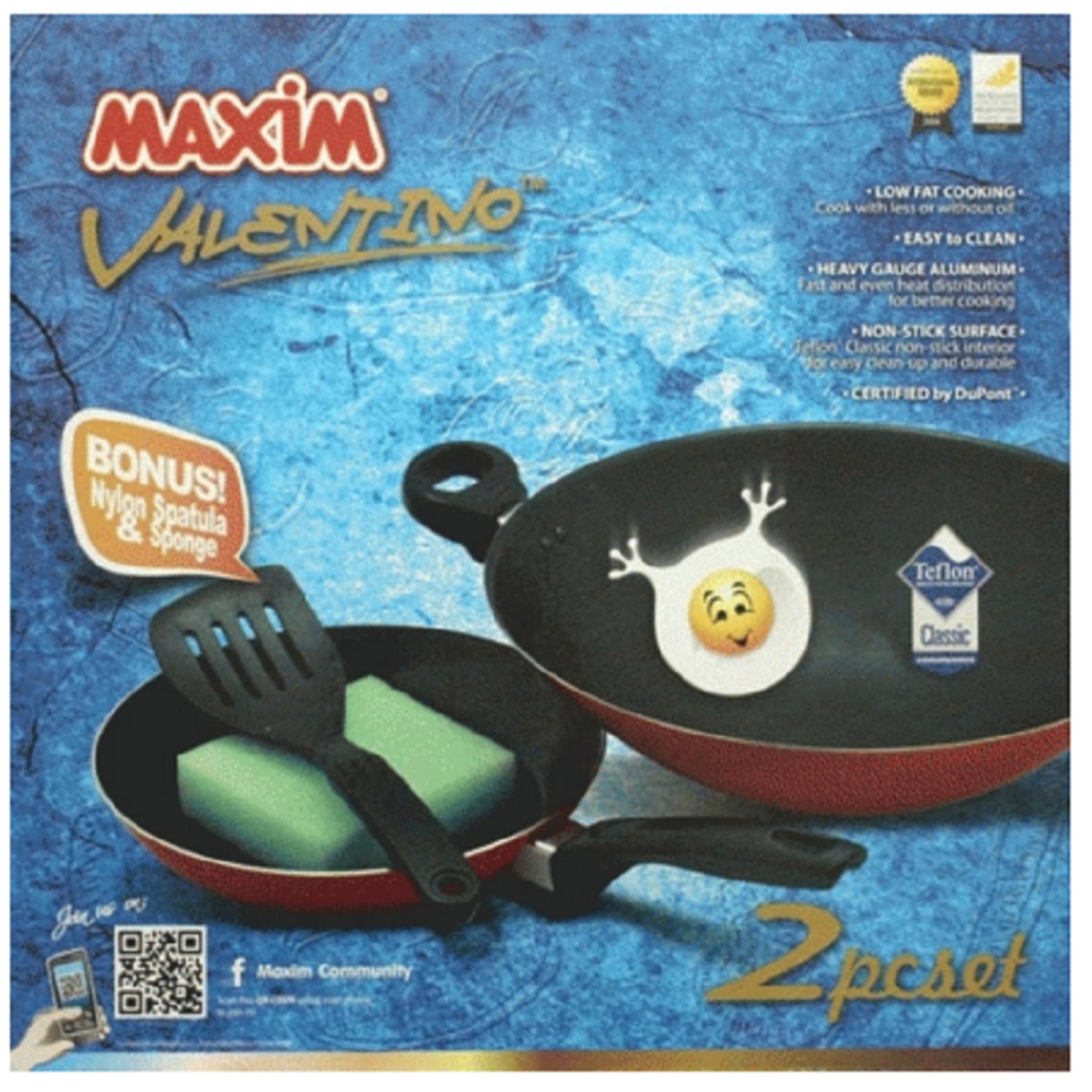 2 Set Wajan / Penggorengan (Wok 30 cm + Fry Pan 22 cm) Teflon MAXIM 2 Set Wajan / Penggorengan (Wok 30 cm + Fry Pan 22 cm) Teflon MAXIM
