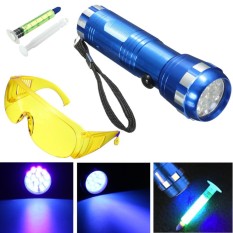 2 X Leak Detector Sebuah/C Cairan Otomotif Gas 14 LED UV Ringan & Keamanan Kacamata 1 Set- internasional