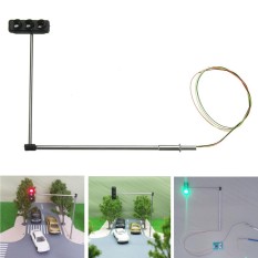 2 X Lampu Lalu Lintas Sinyal HO OO Skala Model Railroad Crossing Walk LED # LBGR-Intl