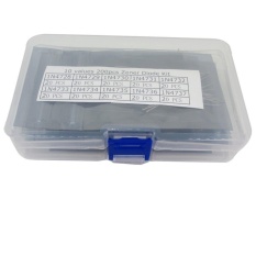 200 Pcs 10 Nilai 1 W Power Dioda Zener Aneka Kit (1N4728, 1N4729, 1N4730, 1N4731, 1N4732, 1N4733, 1N4734, 1N4735, 1N4736, 1N4737) dengan Kotak Hard Clear-Intl