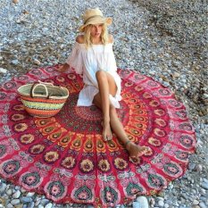 2016 Baru Bunga Mandala Wall Hanging Kain Handuk Pantai Selimut Piknik Selendang Panas-Internasional