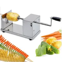 2016 baru profesional alat pemotong kentang Spiral Stainless Steel Manual pemotong buah sayuran alat-alat dapur