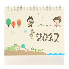 2017 Cute Cartoon Animal Desk Desktop Flip Calendar Planner With
Plastic Stand Bee Girl - intl