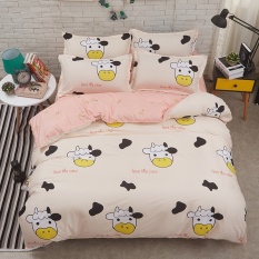2017 Buah Kartun Cetak Striped Selimut Penutup Sarung Bantal Selimut Penutup Tempat Tidur Lembar Single Double Jenis-Intl