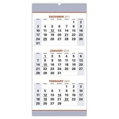 2018 Dinding Kalender, Tampilan 3 Bulan, 13X27