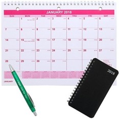 2018 Dinding Kalender, perencana Mingguan & Bulanan Agenda Harian Januari 2018-Desember 2018 8-1/2