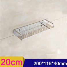 20 Cm Single Tier Rectangle Bath/Dapur Rak Kamar Mandi Rak Penyimpanan untuk Dapur Kamar Mandi/Stainless Steel Wall Mounted Storage Shelf-Intl