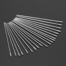 20 Pcs 1.5mm Diamond Dilapisi Tipped Solid Mata Bor Lubang Saw Core Kaca Granit-Intl
