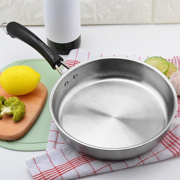 24cm Stainless Steel Frying Pan Breakfast Skillets Handle Pan Induction Gas Applicable Cookers - intl 24cm Stainless Steel Frying Pan Breakfast Skillets Handle Pan Induction Gas Applicable Cookers - intl