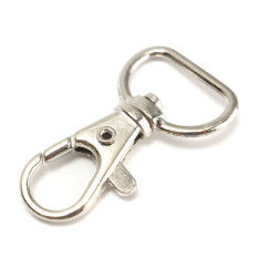 25 Pcs Gesper Putar Logam Lanyard Spring Kait Lobster Cakar Gesper Temuan Perhiasan