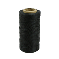 260 M Faux Kulit Jahit Benang Wax 1mm FR Pahat AWL Pelapis Sepatu Luggage Black