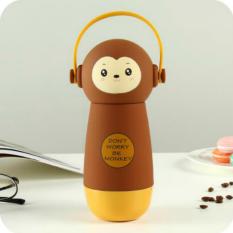 260 MLVacuum Termos DJ Headset Kartun Monyet Stainless Adonan untuk Anak Laki-laki & Perempuan-Intl