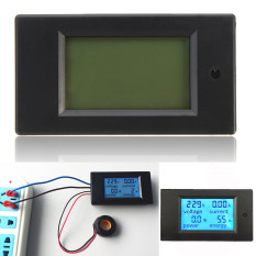 2 Buah 100 Amp AC Digital Panel Meter Yang Memimpin Tenaga Pengawas Energi Pengukur Tegangan Volt Pengukur Amper
