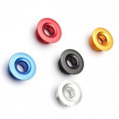 2 Pcs Anodized ARM Fixing Bolt Bike Bicycle Crank Chainset Screw Axis Untuk Shimano Hitam-Intl