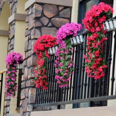 2pcs Artificial Silk Violet Ivy Hang Flower Vine Rattan Wall Hanging Artificial Plant Wedding Party Home Garden Balcony Decoration